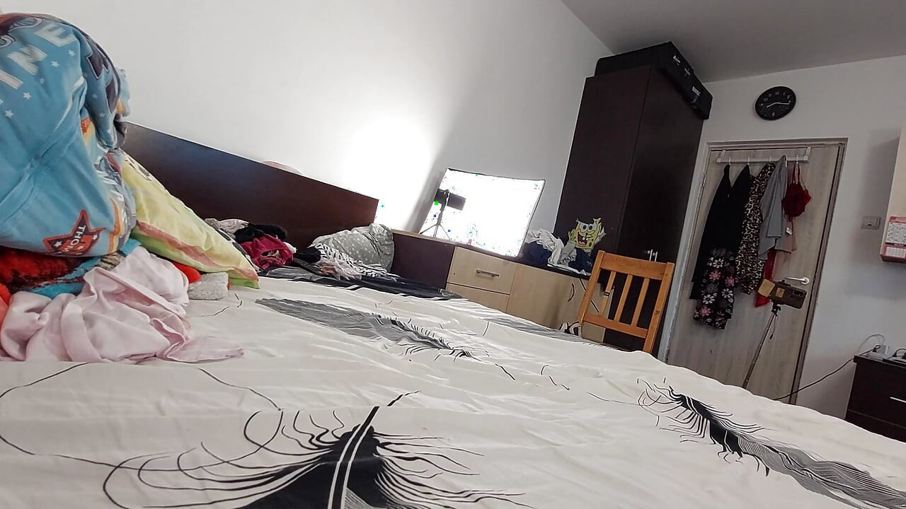 Sexy hair pussy wife tries on panties. Sexy wife workout at home naked. Amateur wife masturbates with her fingers in her pussy.