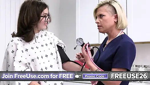 Perv doctor - der alte arzt und seine vollbusige milf-krankenschwester helfen ihrem patienten bei ihren stimulationsproblemen