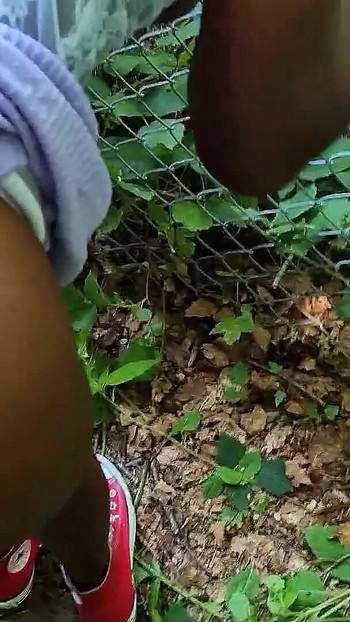 Unforgettable moment from "German Black Ebony Teen Zaawaadi Quick Outdoor Sex with white Guy"