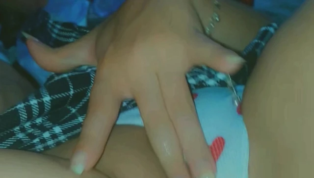 sex and hot student wearing uniform is caught touching herself and moaning during virtual class