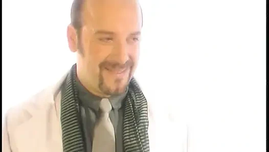 Two Lucky Guys Get to Watch as a Blonde and Brunette Eat Each Others' Pussies