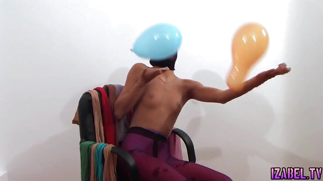 Pantyhose & balloons in the office