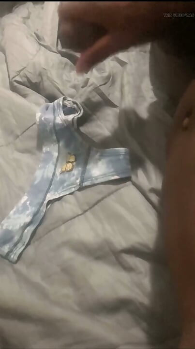 SOMEONE LEAVE PANTIES ON STAIRWAY FOR STRANGERS TO CUM ON THEM