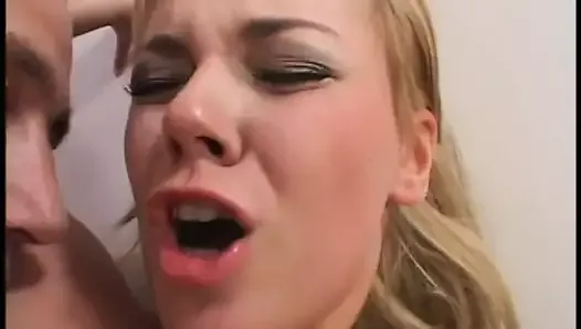 Cute curious blonde with small tits gets fucked from behind