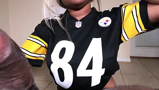 Ein schwarz-gelber blowjob von nina rivera