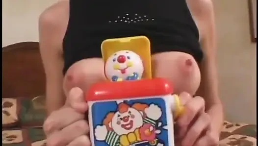 Young a-cup blonde lowers her shaved pussy onto white dude's large cock