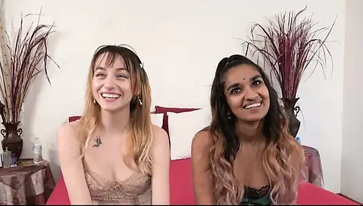 Verzweifelte Amateure, heiße schätzchen scarlett Misty Lana und Kama Sutra werden ihre engen muschis von großen harten schwänzen hart geritten