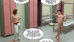 Kung Fu Jungen 3d, homosexuelle Karikatur, animiertes Comics, amerikanisches Hentai