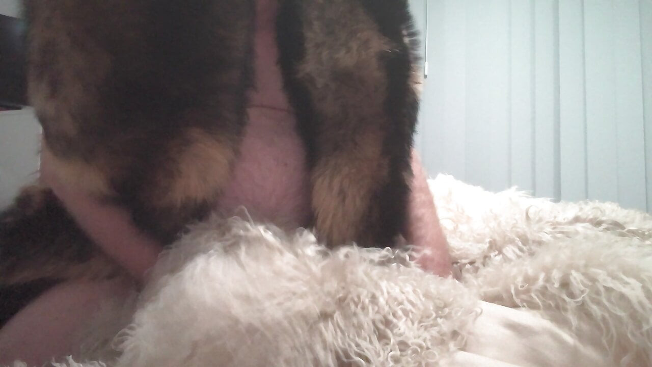 Masturbation de fourrure sur mon lit de fourrure