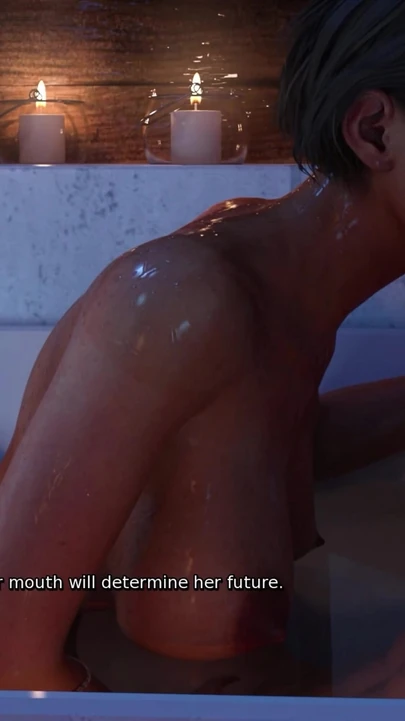 Powerful moment from "Bathing With Stepmommy - Life in Santa County (LISC) - Taboo Hentai Game - #6"