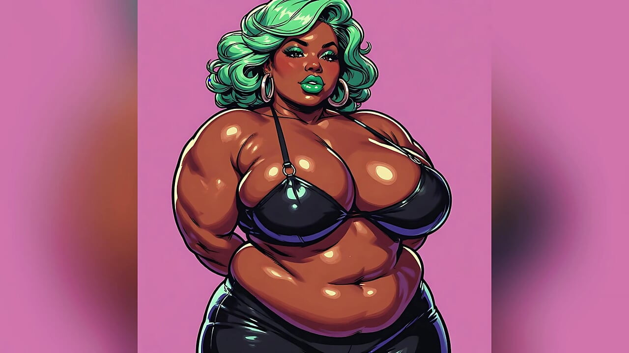 Chubby Black Women Art