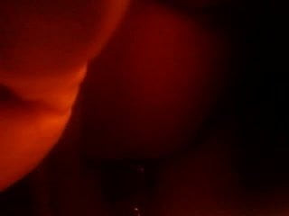 hubby puttin black shoe polish on his ball sac