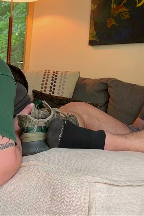 Love Having a Pup at My Stinky Feet