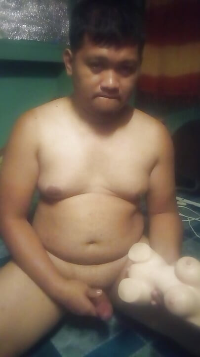 Stocky Bear Stroke his Sex doll