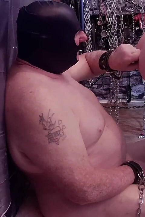 Part 1:- Lanista Bear & Domina Satana Takes Pussy Licker in the Dungeon for a Bit of Food Play and Treats.