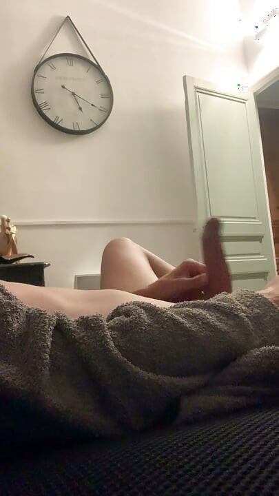 Waking up in a bathrobe and handjob