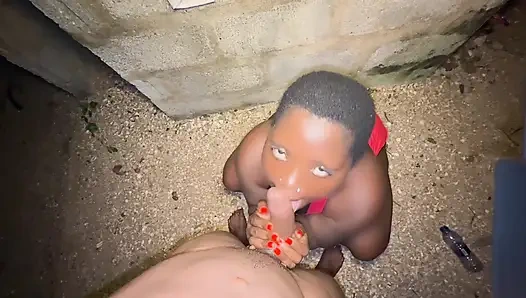 A walk on the beach turned into Ebony girl sucking dick and filling her pussy with bbc nutt.