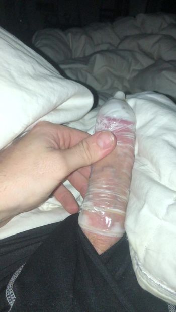 Huge Load Into A Condom!