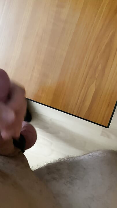 Testing ring toy on my balls and penis . Look what’s amazing cum