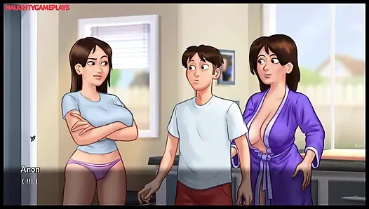 Yaz mevsimi efsanesi darkcookie tarafından bölüm 23 - ateşli orta yaşlı seksi kadın onu yatağında mastürbasyon yaparken yakaladı ve iyi boşalmasına yardım etti