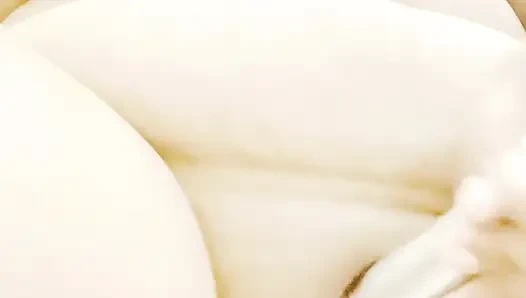 Leafy girl shows off her beautiful body and big breasts masturbating