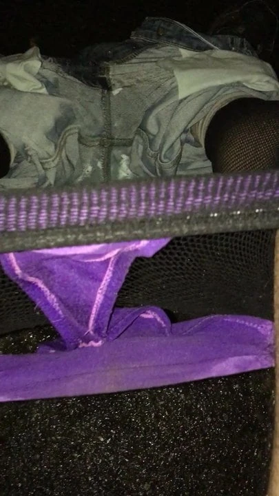Purple panty pissing