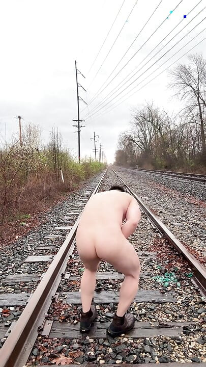 Rain-soaked Asian Muscle God in Jockstrap Bounces Pecs, Shows V-taper & Eats His Massive Load on Train Tracks
