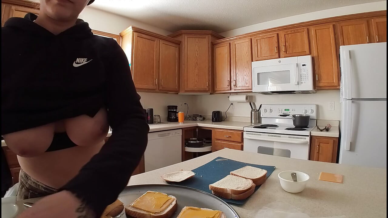 Housewife Makes Lunch then Fucked to Orgasm
