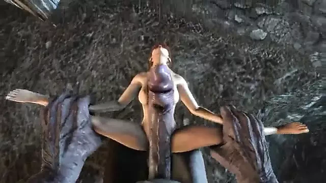 Kasumi的巨大独眼巨人恶魔通过全3D动画被全方位操