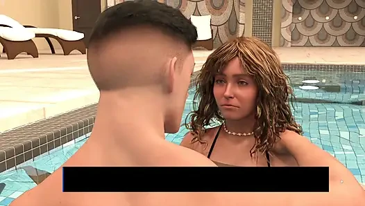 Big Ass Stepmom And Stepson Having Fun In Swimming Pool