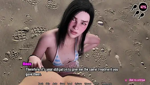 Big Dick Man Fucks Three Girls Pussy's in Beach