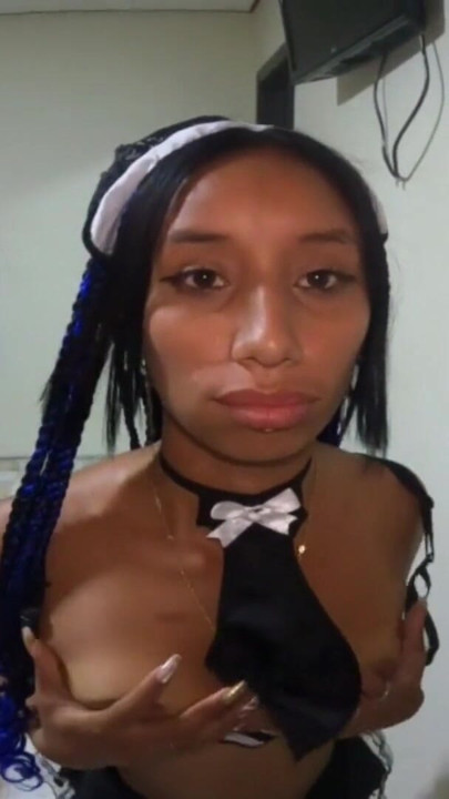 New Mouth Braces Shake My Tiny Small Tits In My Maid Outfit Just Tell Me How You Want It Me & My Sexy Hot Booty Cheeks… | Clip 1