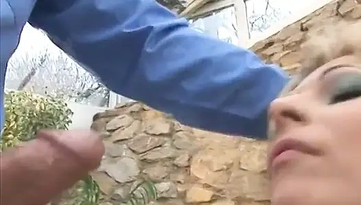 Fullbreasted Blonde Beauty Enjoys Riding Strapon and Hard Meat of Her Stepson