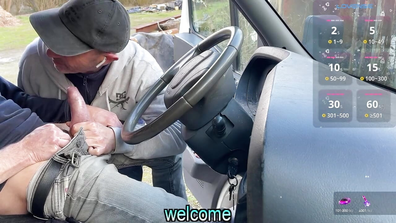 Showing Off My Big Bulge in My Truck – He Ends Up Sucking Me Hard