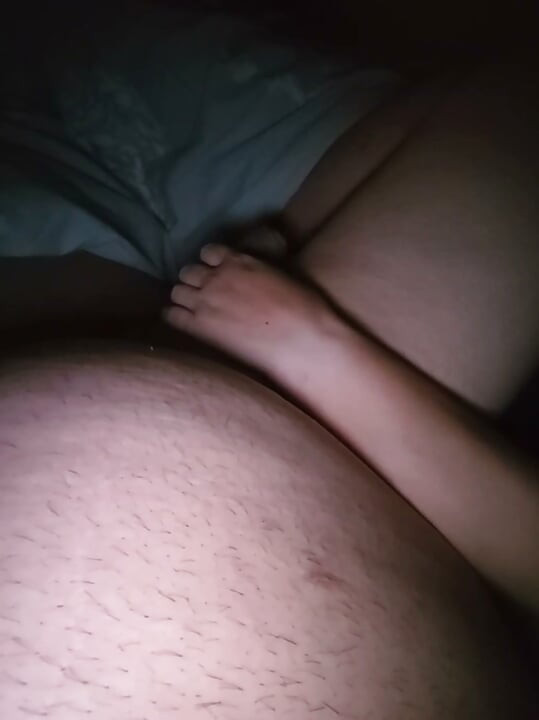 Caught cheating boyfriend by handjob step brother big dick in erection