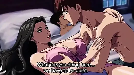 Stepson come in stepmom room and seduce her while father is on same bed