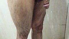 HOT SHOWER ON WINTER, I CUM ON THE FLOOR - AMATEUR SHOWER