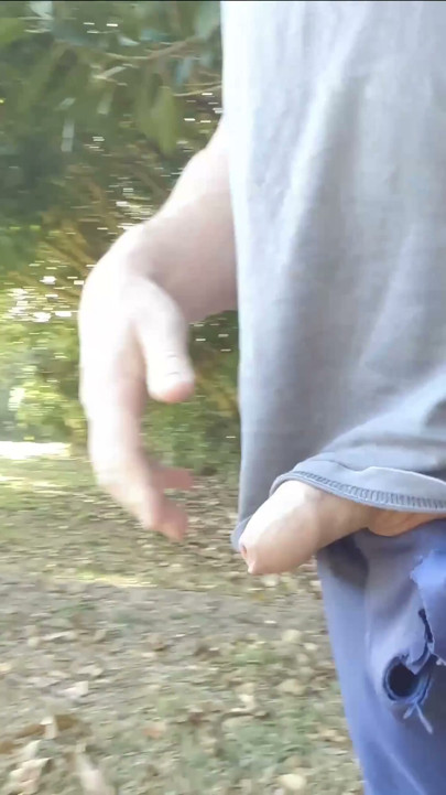 Straight guy heads out for a walk with his cock out in public exhibitionist dare | Clip 1