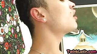 Amateur Spanish twink fucks BFs ass till cumshot at home