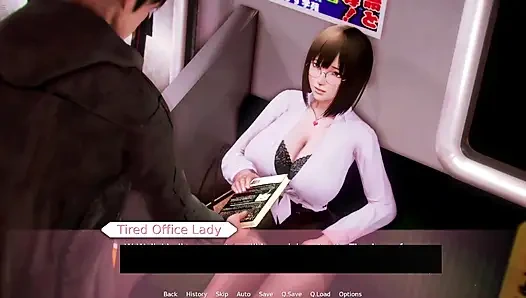 Hiro Massaging Japanese Milf Office Lady Boobs In Train
