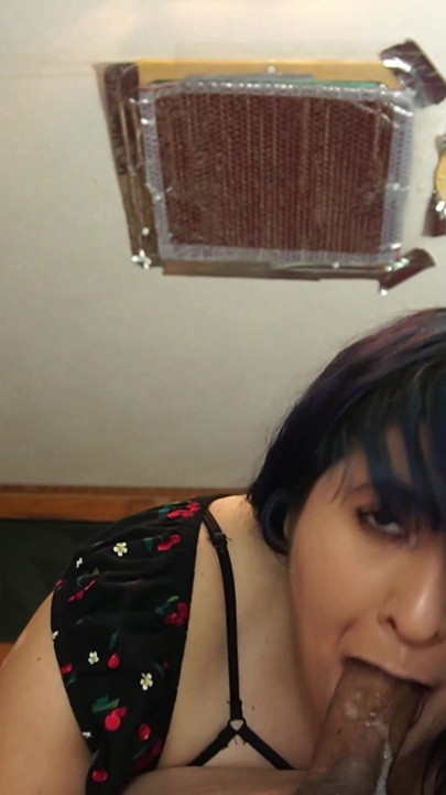 Little Goth Mouth Vs Big Juicy Cock