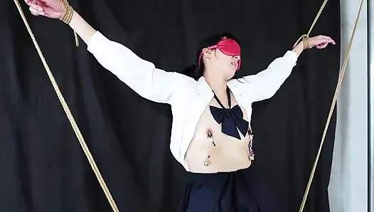 Every Time the Bell on Her Nipple Clip Rings, Her Pussy Throbs.