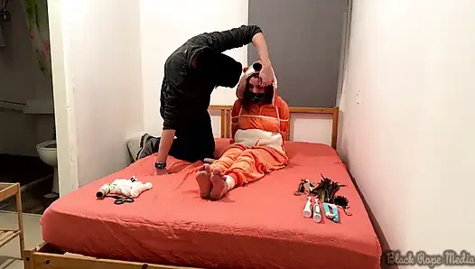 Miriam Bound and Tickled in Onesie