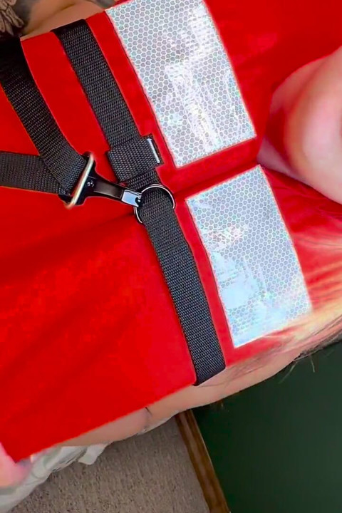 Life Vest Try on and Dildo Ride Front View and Back View