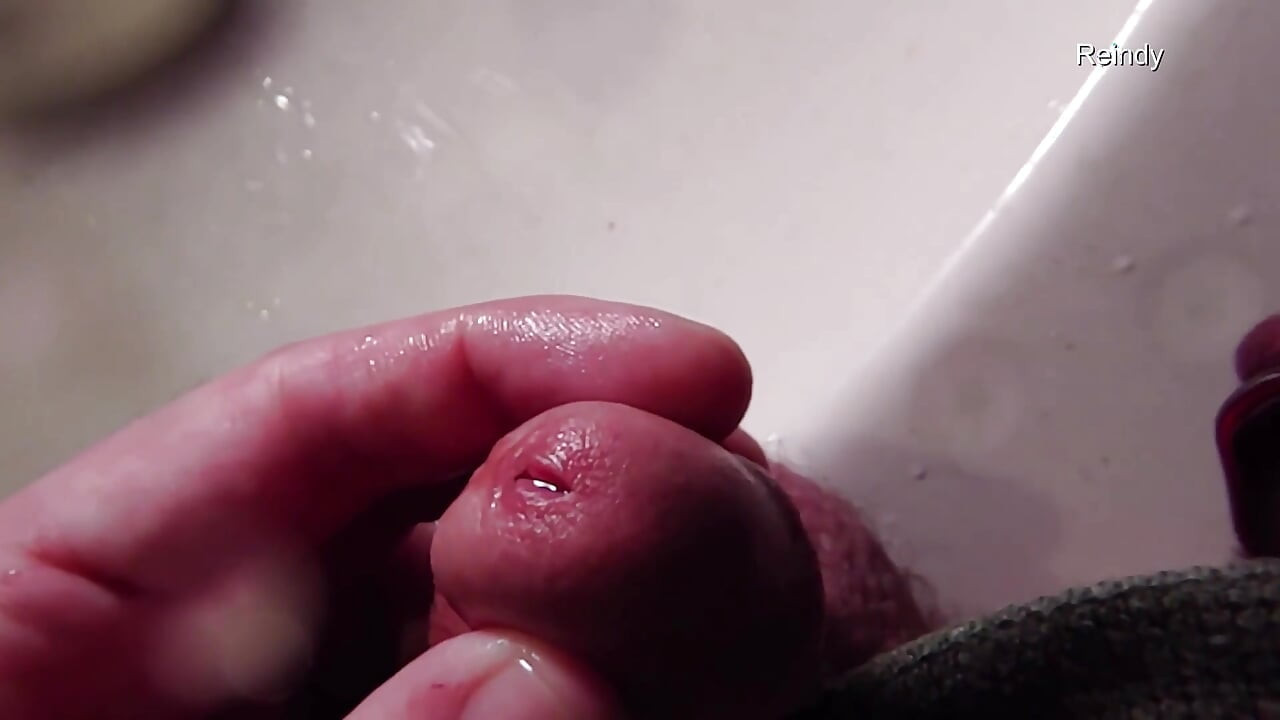 Peehole Piss Play Close up View in Slow Motion