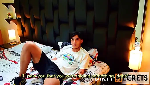 I CATCH MY STEPSON SNIFFING MY PANTIES AND MASTURBATING, AND I DECIDE TO FUCK HIM.