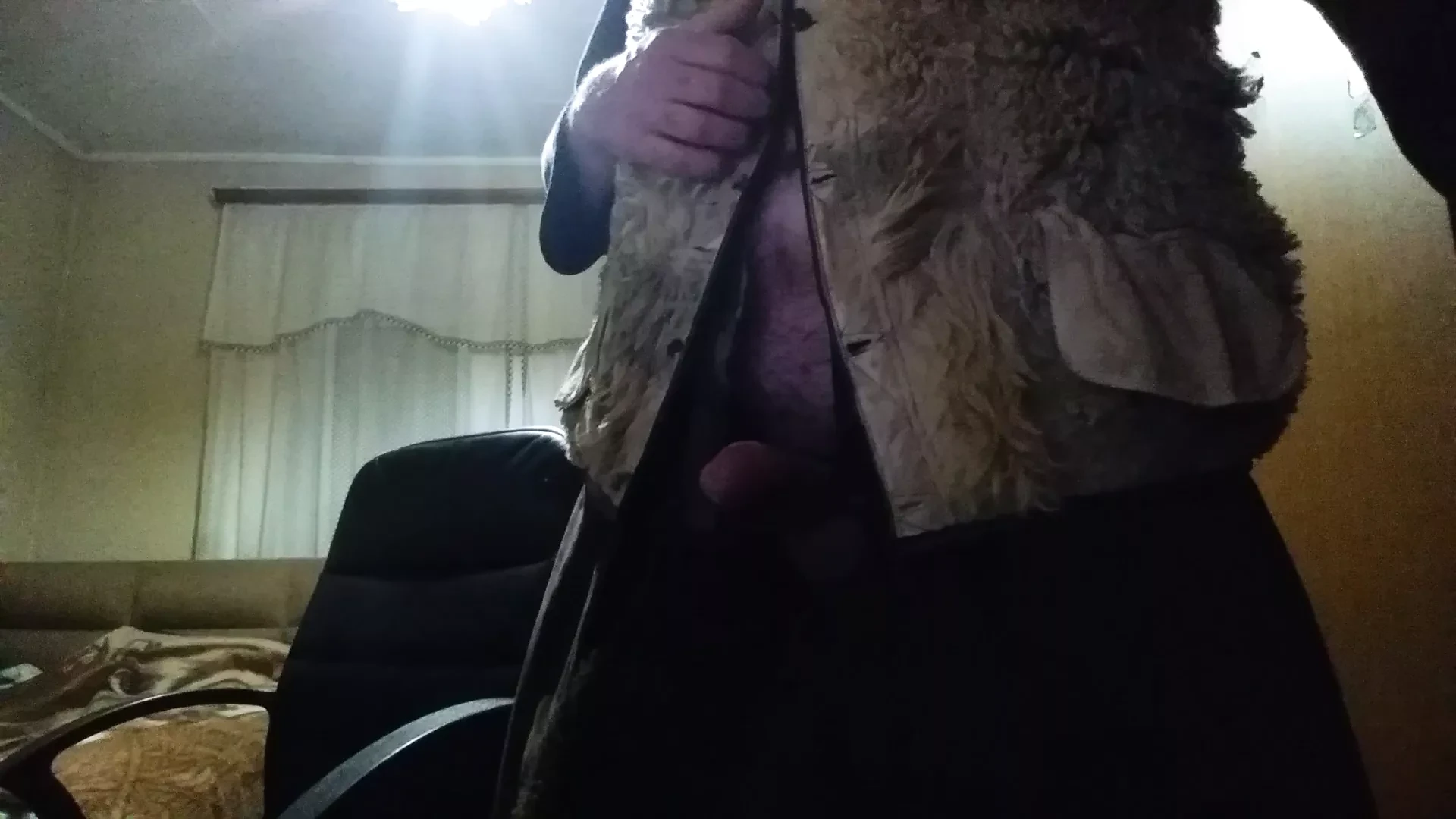 Cappotto completo di pelle di pecora e sega