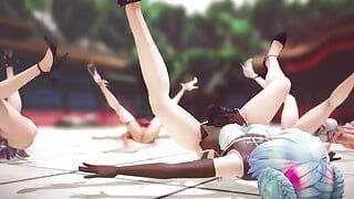 MMD R-18 Аниме сексуальные девушки танцуют (клип 24)