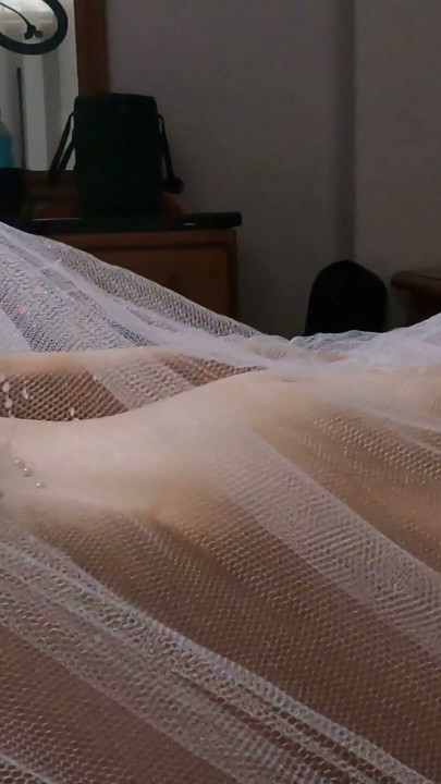 I bought some transparent sheets so you can enjoy my wet dream | Clip 1