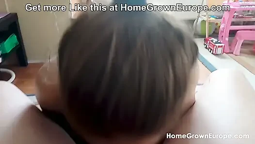POV Cute Girlfriend Sucks the Life Outta me at HomeGrownEurope